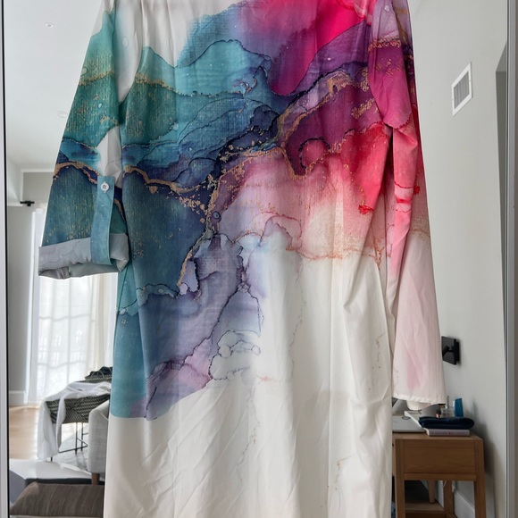 NWT - Marbled long sleeve tunic. Size M - Picture 9 of 13